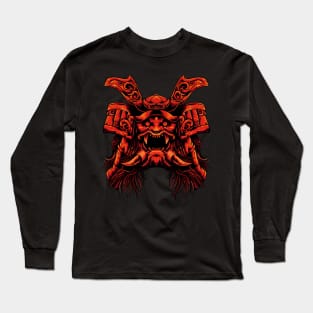 samurai devil mecha Long Sleeve T-Shirt